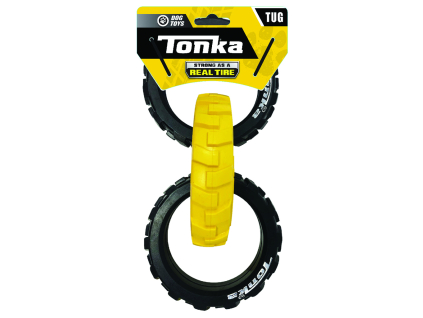 TONKA Hračka pro psy gumové 3-kruhové tahadlo s flexibilním vzorem 27 cm