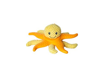 Hračka pes OCTOPUS & STARFISH plyš,TPR oranž.27cm Kiwi