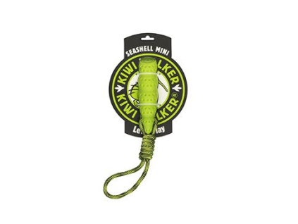 Hračka pes SEASHELL MINI, plov z TPR zelená Kiwi