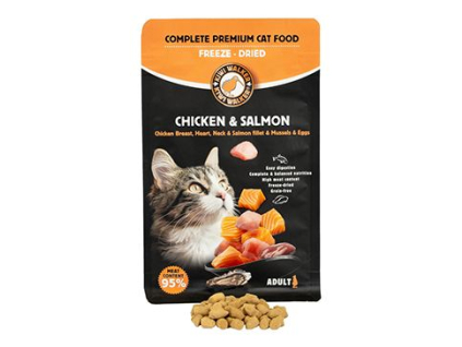 Krmivo mrazem sušené kuře a losos 150g Kiwi