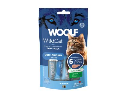 WOOLF WildCat Cream Functional Cod&Chicken 5x14 g