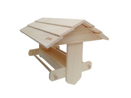 JUKO Vogelfutterhaus mit Sitzstange 33 x 29 x 45 cm