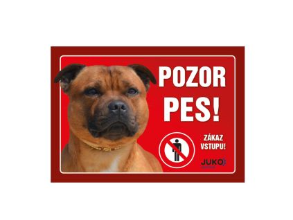 Cedulka Juko STAFORDŠIRSKÝ BULTERIÉR