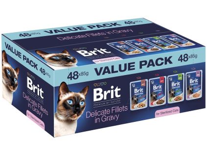 Brit Premium Cat by Nature Value Pack Sterilized 48ks