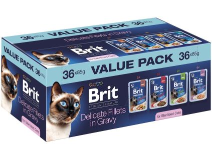 Brit Premium Cat by Nature Value Pack Sterilized 36ks
