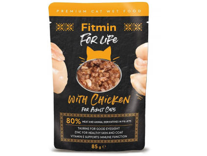 Fitmin For Life Kuřecí kapsička pro kočky 85g z kategorie Chovatelské potřeby a krmiva pro kočky > Krmivo a pamlsky pro kočky > Kapsičky pro kočky
