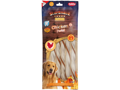 Nobby StarSnack Chicken Twist žvýkací tyčky L 25cm 150g z kategorie Chovatelské potřeby a krmiva pro psy > Pamlsky pro psy > Žvýkací pamlsky pro psy