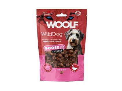 WOOLF WildDog poch. Twisties Goose&Cod 100g