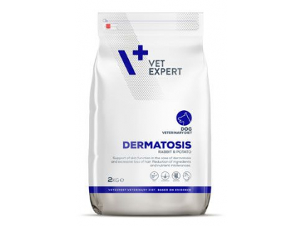 VetExpert VD 4T Dermatosis Dog Rabbit Potato 2kg z kategorie Chovatelské potřeby a krmiva pro psy > Krmiva pro psy > Veterinární diety pro psy