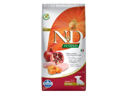N&D Pumpkin DOG Puppy Mini Chicken & Pomegranate 7kg z kategorie Chovatelské potřeby a krmiva pro psy > Krmiva pro psy > Granule pro psy