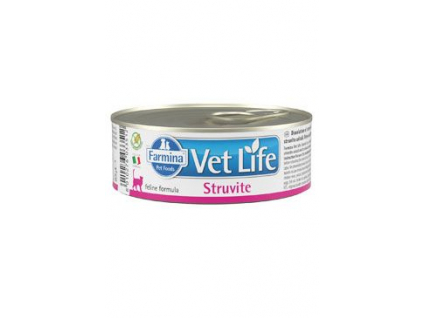 Vet Life Natural Cat konzerva Struvite 85g z kategorie Chovatelské potřeby a krmiva pro kočky > Krmivo a pamlsky pro kočky > Veterinární diety pro kočky