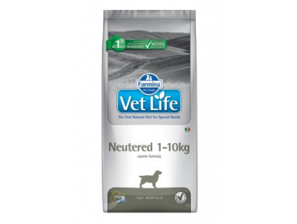 Vet Life Natural DOG Neutered 1-10kg 2kg z kategorie Chovatelské potřeby a krmiva pro psy > Krmiva pro psy > Veterinární diety pro psy