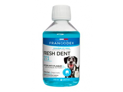 Francodex Fresh Dent pes + kočka 250ml z kategorie Chovatelské potřeby a krmiva pro psy > Hygiena a kosmetika psa > Péče o psí zuby