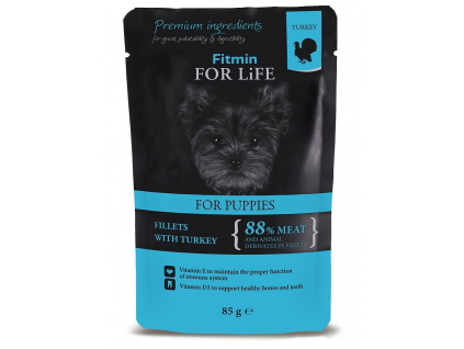 Fitmin Dog For Life kapsička Puppy Turkey in Gravy 85 g z kategorie Chovatelské potřeby a krmiva pro psy > Krmiva pro psy > Kapsičky pro psy