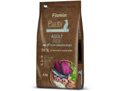 Fitmin dog Purity Rice Adult Fish & Venison 2kg z kategorie Chovatelské potřeby a krmiva pro psy > Krmiva pro psy > Granule pro psy