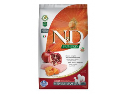 N&D GF Pumpkin DOG Adult M/L Chicken&Pomegranate 12kg z kategorie Chovatelské potřeby a krmiva pro psy > Krmiva pro psy > Granule pro psy