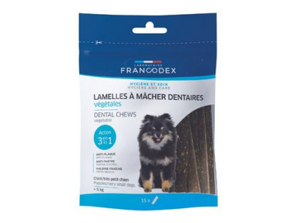 Francodex Weggy žvýkací plátky XS pro malé psy 114g 15ks z kategorie Chovatelské potřeby a krmiva pro psy > Pamlsky pro psy > Tyčinky, salámky pro psy