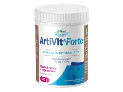 VITAR Veterinae ArtiVit Forte prášek 400g z kategorie Chovatelské potřeby a krmiva pro kočky > Vitamíny a léčiva pro kočky > Pohybový aparát koček