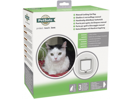 PetSafe Manual Cat Flap dvířka pro kočky do 8 kg bílá z kategorie Chovatelské potřeby a krmiva pro kočky > Pelíšky, dvířka a ostatní doplňky pro kočky > Dvířka pro kočky