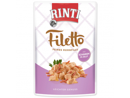 RINTI Filetto kapsička kuře a šunka v želé 100g z kategorie Chovatelské potřeby a krmiva pro psy > Krmiva pro psy > Kapsičky pro psy