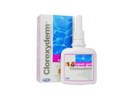 Clorexyderm Spot Gel 100ml z kategorie Chovatelské potřeby a krmiva pro kočky > Vitamíny a léčiva pro kočky > Péče o srst, kůži a tlapky koček
