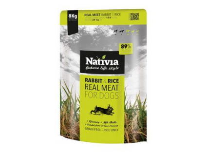 Nativia Real Meat Rabbit&Rice 8kg z kategorie Chovatelské potřeby a krmiva pro psy > Krmiva pro psy > Granule pro psy