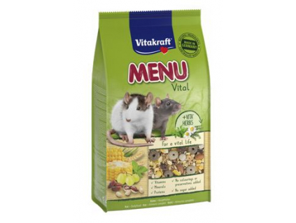 Vitakraft Rodent Rat Menu Vital krmivo pro potkany 1kg z kategorie Chovatelské potřeby a krmiva pro hlodavce a malá zvířata > Krmiva pro hlodavce a malá zvířata