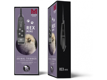 Moser střihací strojek REX MINI na zvířecí srst z kategorie Chovatelské potřeby a krmiva pro psy > Hygiena a kosmetika psa > Stříhací strojky pro psy
