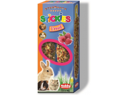 Nobby StarSnack závěsná tyčinka ovocná 2x56g z kategorie Chovatelské potřeby a krmiva pro hlodavce a malá zvířata > Pamlsky pro hlodavce