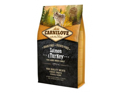 Carnilove Adult Dog Large Breed Salmon & Turkey 4kg z kategorie Chovatelské potřeby a krmiva pro psy > Krmiva pro psy > Granule pro psy