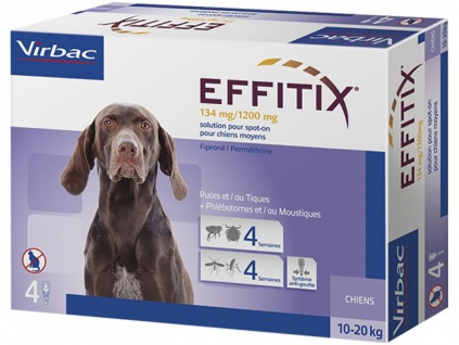 Effitix pro psy Spot-on M (10-20 kg) 4 pipety z kategorie Chovatelské potřeby a krmiva pro psy > Antiparazitika pro psy > Pipety (Spot On) pro psy