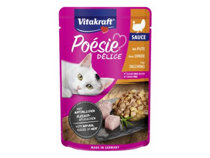 Vitakraft Cat Poésie DéliSauce kapsa krůtí 85g z kategorie Chovatelské potřeby a krmiva pro kočky > Krmivo a pamlsky pro kočky > Kapsičky pro kočky