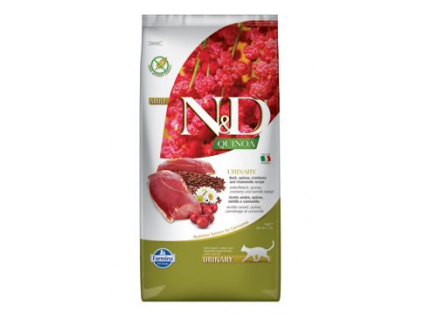N&D GF Quinoa CAT Urinary Duck & Cranberry 5kg z kategorie Chovatelské potřeby a krmiva pro kočky > Krmivo a pamlsky pro kočky > Granule pro kočky