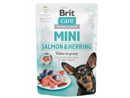 Brit Care Mini Salmon&Herring sterilised fillets in gravy 85g