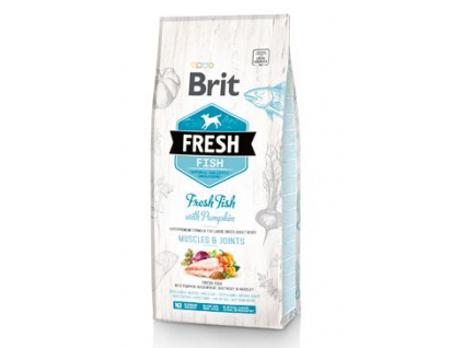 Brit Fresh Fish & Pumpkin Adult Large Muscle & Joints 12 kg z kategorie Chovatelské potřeby a krmiva pro psy > Krmiva pro psy > Granule pro psy