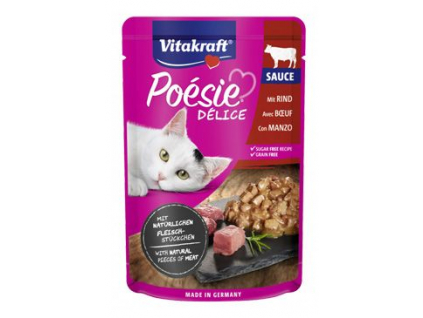 Vitakraft Cat Poésie DéliSauce kapsa hovězí 85g z kategorie Chovatelské potřeby a krmiva pro kočky > Krmivo a pamlsky pro kočky > Kapsičky pro kočky