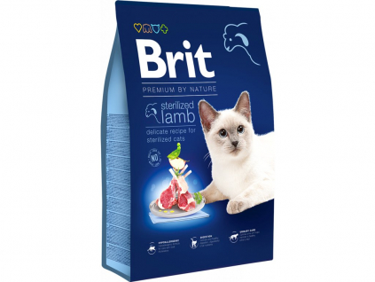 Brit Premium Cat by Nature Sterilized Lamb 8kg z kategorie Chovatelské potřeby a krmiva pro kočky > Krmivo a pamlsky pro kočky > Granule pro kočky