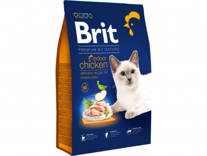 Brit Premium Cat by Nature Indoor Chicken 8kg z kategorie Chovatelské potřeby a krmiva pro kočky > Krmivo a pamlsky pro kočky > Granule pro kočky