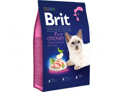 Brit Premium Cat by Nature Adult Chicken 300g z kategorie Chovatelské potřeby a krmiva pro kočky > Krmivo a pamlsky pro kočky > Granule pro kočky