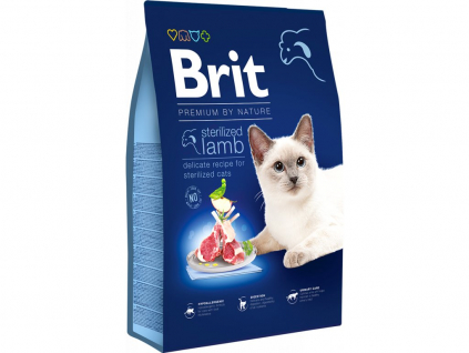 Brit Premium Cat by Nature Sterilized Lamb 300g z kategorie Chovatelské potřeby a krmiva pro kočky > Krmivo a pamlsky pro kočky > Granule pro kočky