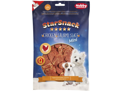 Nobby StarSnack Chicken Salami Slice pamlsky 70g z kategorie Chovatelské potřeby a krmiva pro psy > Pamlsky pro psy > Poloměkké pamlsky pro psy
