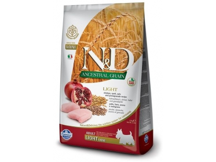 N&D Ancestral Grain Dog Light Mini Chicken & Pomegranate 2,5kg z kategorie Chovatelské potřeby a krmiva pro psy > Krmiva pro psy > Granule pro psy