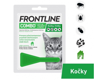 Frontline Combo Spot-on Cats 1x0,5ml z kategorie Chovatelské potřeby a krmiva pro kočky > Antiparazitika pro kočky > Pipety (Spot On) pro kočky