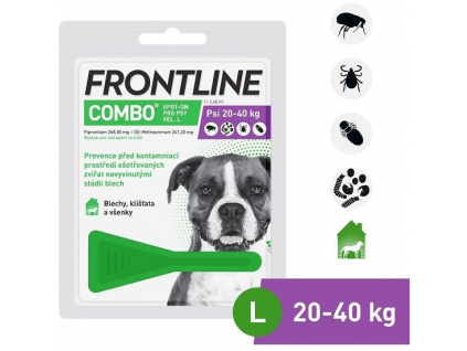 Frontline Combo Spot-on Dog L sol 1x2,68ml z kategorie Chovatelské potřeby a krmiva pro psy > Antiparazitika pro psy > Pipety (Spot On) pro psy