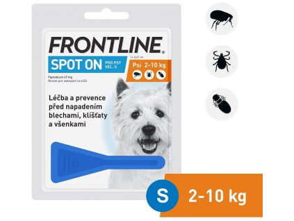 FRONTLINE SPOT ON pro psy S (2-10kg) - 1x0,67ml z kategorie Chovatelské potřeby a krmiva pro psy > Antiparazitika pro psy > Pipety (Spot On) pro psy