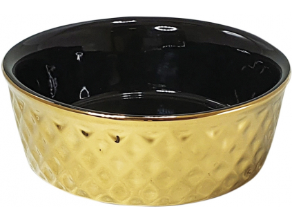 Nobby keramická miska Gold černá se zlatým dekorem 500ml z kategorie Chovatelské potřeby a krmiva pro kočky > Misky, dávkovače pro kočky > keramické misky pro kočky