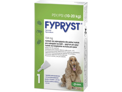 Fypryst spot-on M (pes 10-20kg) sol 1x1,34 ml z kategorie Chovatelské potřeby a krmiva pro psy > Antiparazitika pro psy > Pipety (Spot On) pro psy