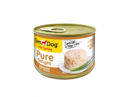 Gimdog Little Darling Pure delight Kuře konzerva 150g z kategorie Chovatelské potřeby a krmiva pro psy > Krmiva pro psy > Konzervy pro psy