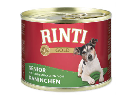 RINTI Gold Senior konzerva králík 185g z kategorie Chovatelské potřeby a krmiva pro psy > Krmiva pro psy > Konzervy pro psy
