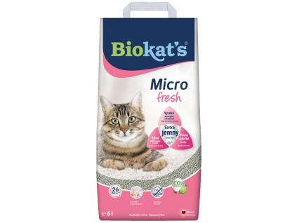 Biokats Micro Fresh kočkolit 6 L z kategorie Chovatelské potřeby a krmiva pro kočky > Toalety, steliva pro kočky > Steliva kočkolity pro kočky